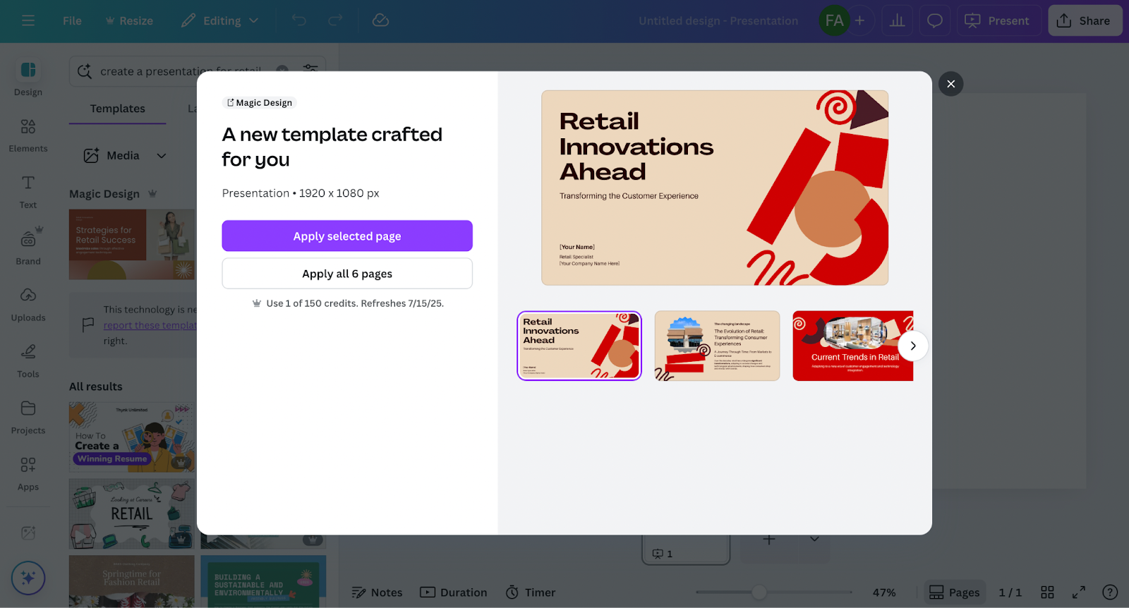 Canva Magic Design による AI プレゼン資料生成の操作画面イメージ