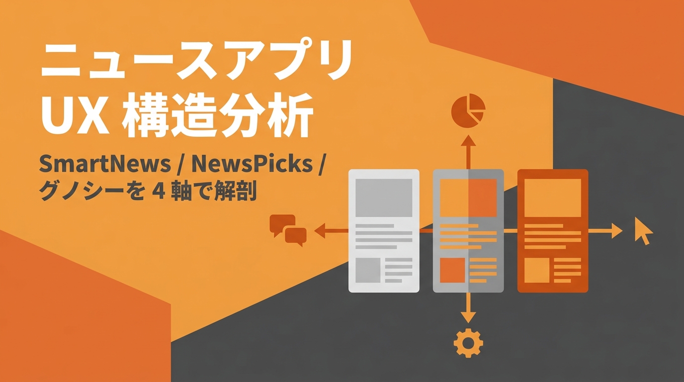 ニュースアプリ UX 構造分析 — SmartNews / NewsPicks / グノシー のオンボーディング・パーソナライズ・課金境界を徹底解剖