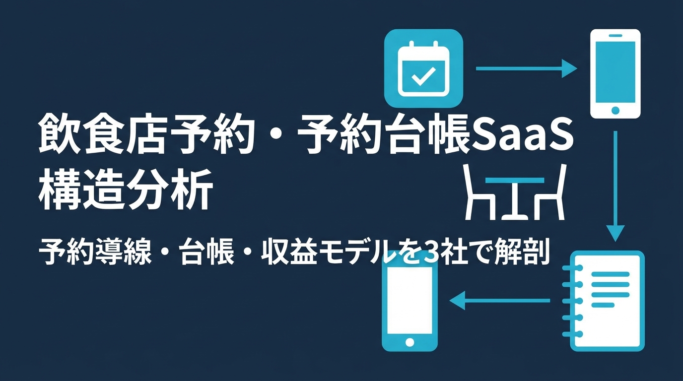 飲食店予約・予約台帳SaaS 構造分析 — TableCheck / トレタ / ebica はどこで設計が分岐したか