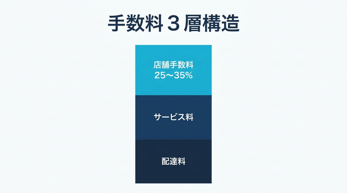 3 社の手数料 3 層構造