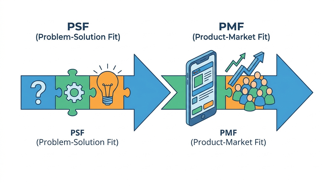 PSFとPMFの違いとは？CPF→PSF→PMFの段階別検証7ポイント【2026年版】