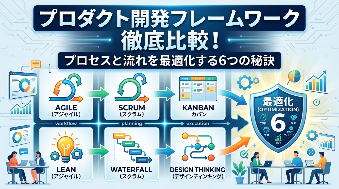 プロダクト開発フレームワーク徹底比較!プロセスと流れを最適化する6つの秘訣