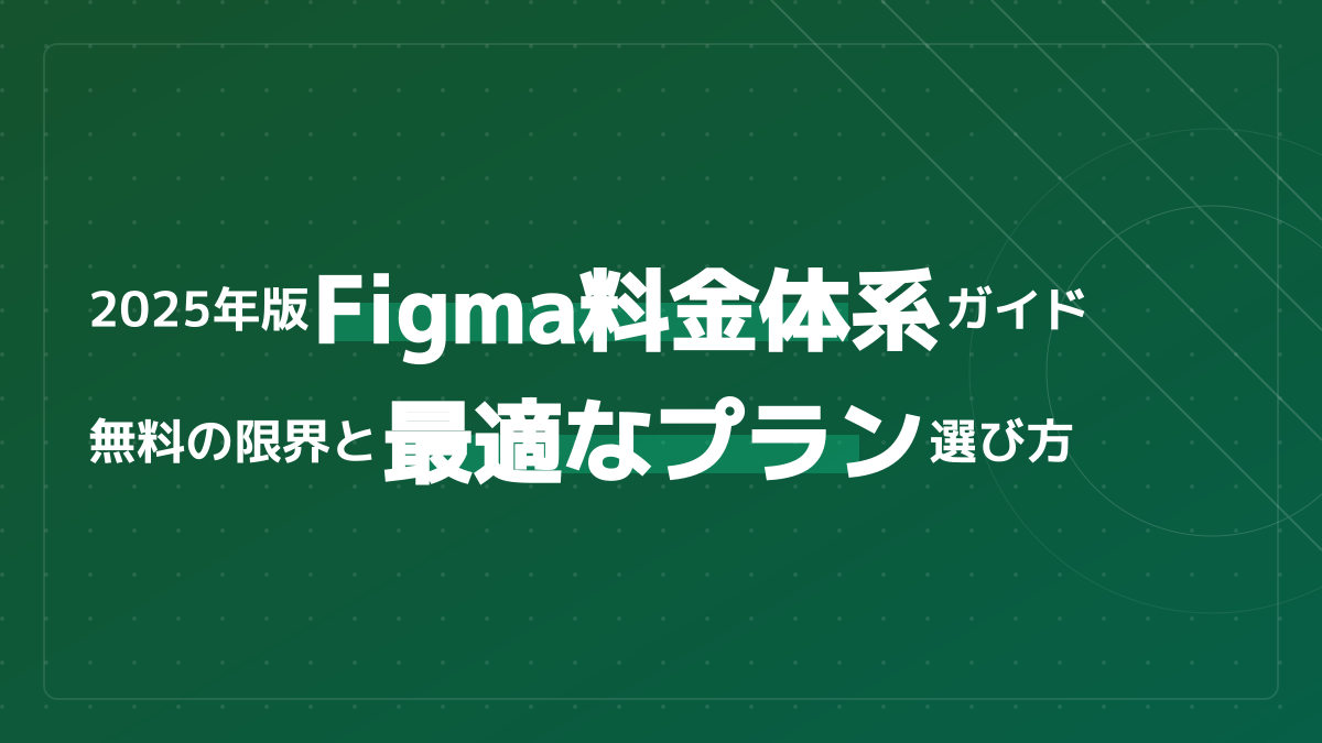 【2026年最新】Figma料金体系の完全ガイド|無料プランの限界と最適な選び方