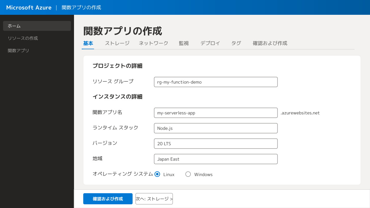 Azure Portalでの開発手順の図解