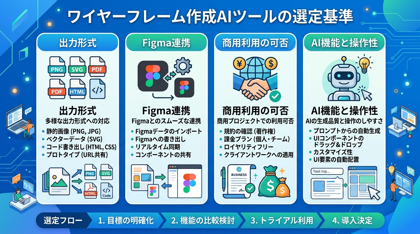 AIツールの選定基準を示す図解
