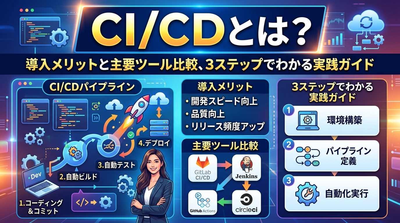 CI/CDとは？導入メリットと主要ツール比較、3ステップでわかる実践ガイド