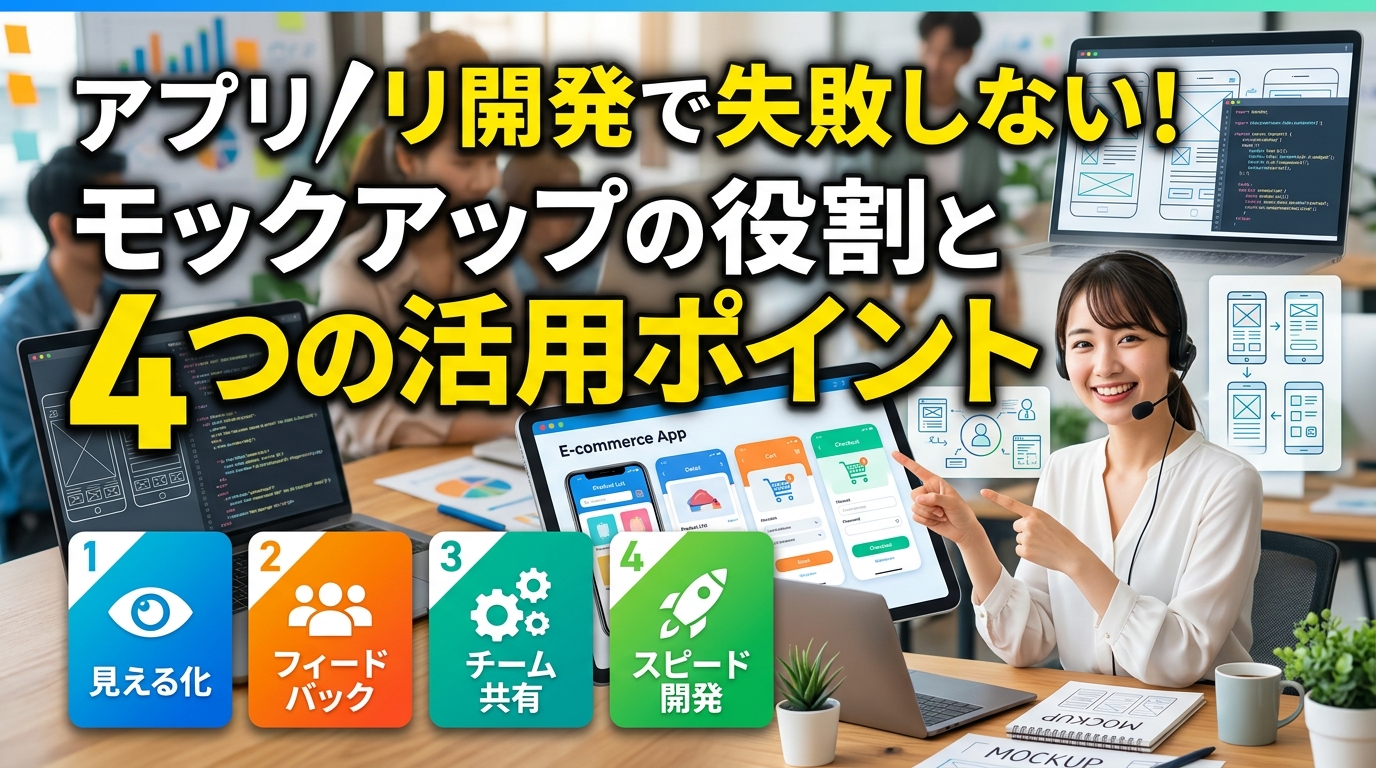 アプリ開発で失敗しない!モックアップの役割と4つの活用ポイント