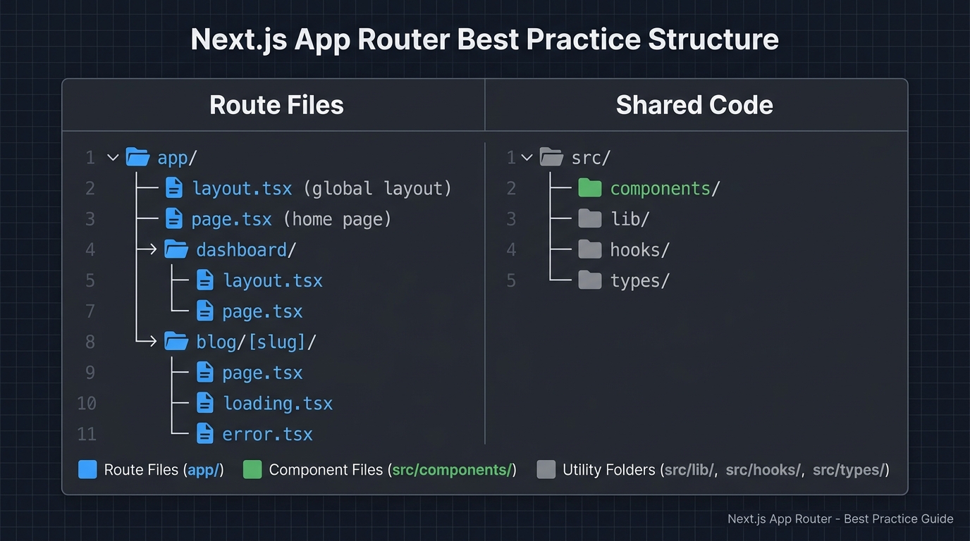Next.js App Router 推奨ディレクトリ構成図