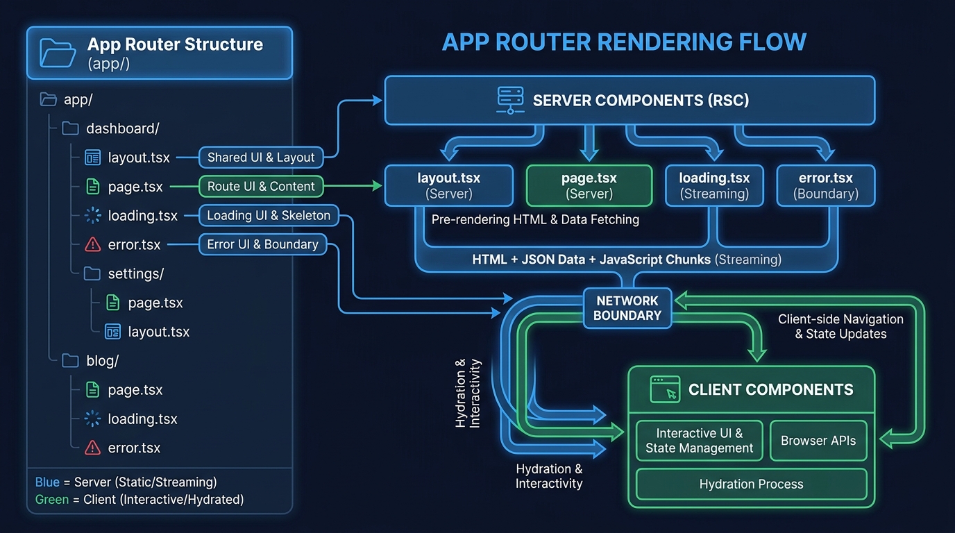 Next.js App Router アーキテクチャ構成図
