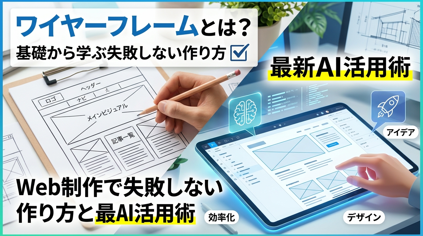 ワイヤーフレームとは?Web制作で失敗しない作り方と最新AI活用術