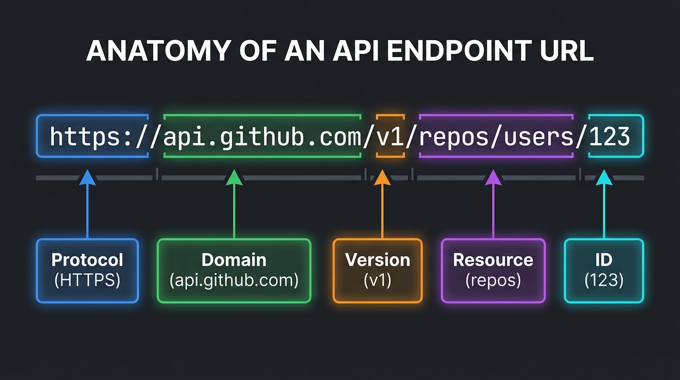 APIエンドポイントのURL構造解説図