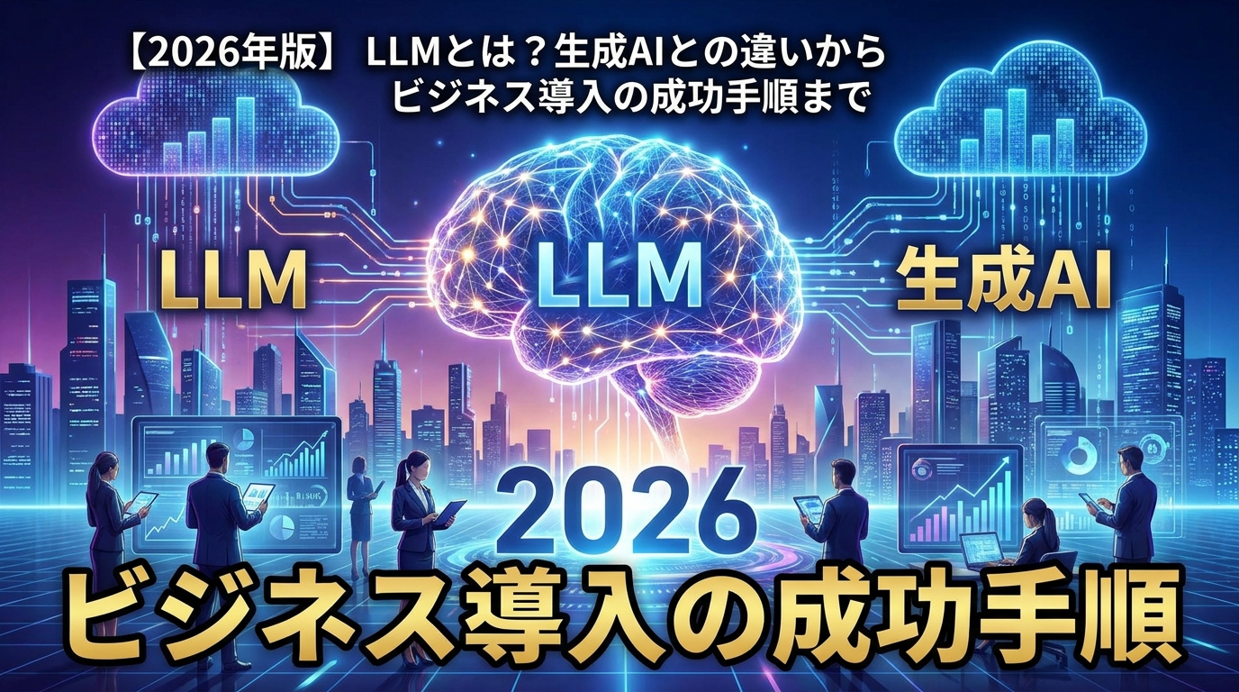 LLM(大規模言語モデル)とは?生成AIとの違いとビジネス導入5ステップ【2026年版】