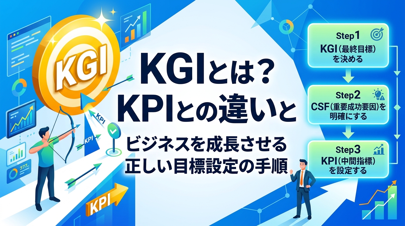 KGIとは?KPIとの違いと目標設定5ステップ・成功事例【2026年版】