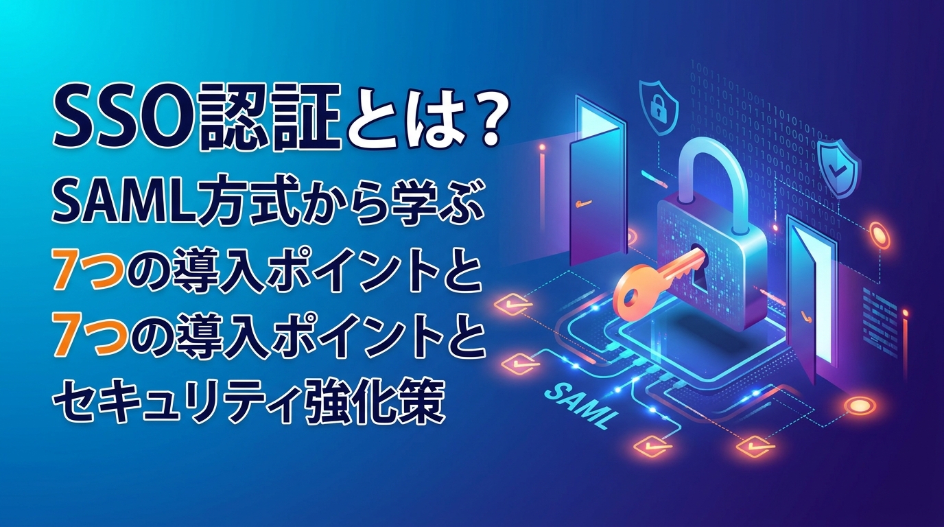 SSO認証とは?SAML方式から学ぶ7つの導入ポイントとセキュリティ強化策