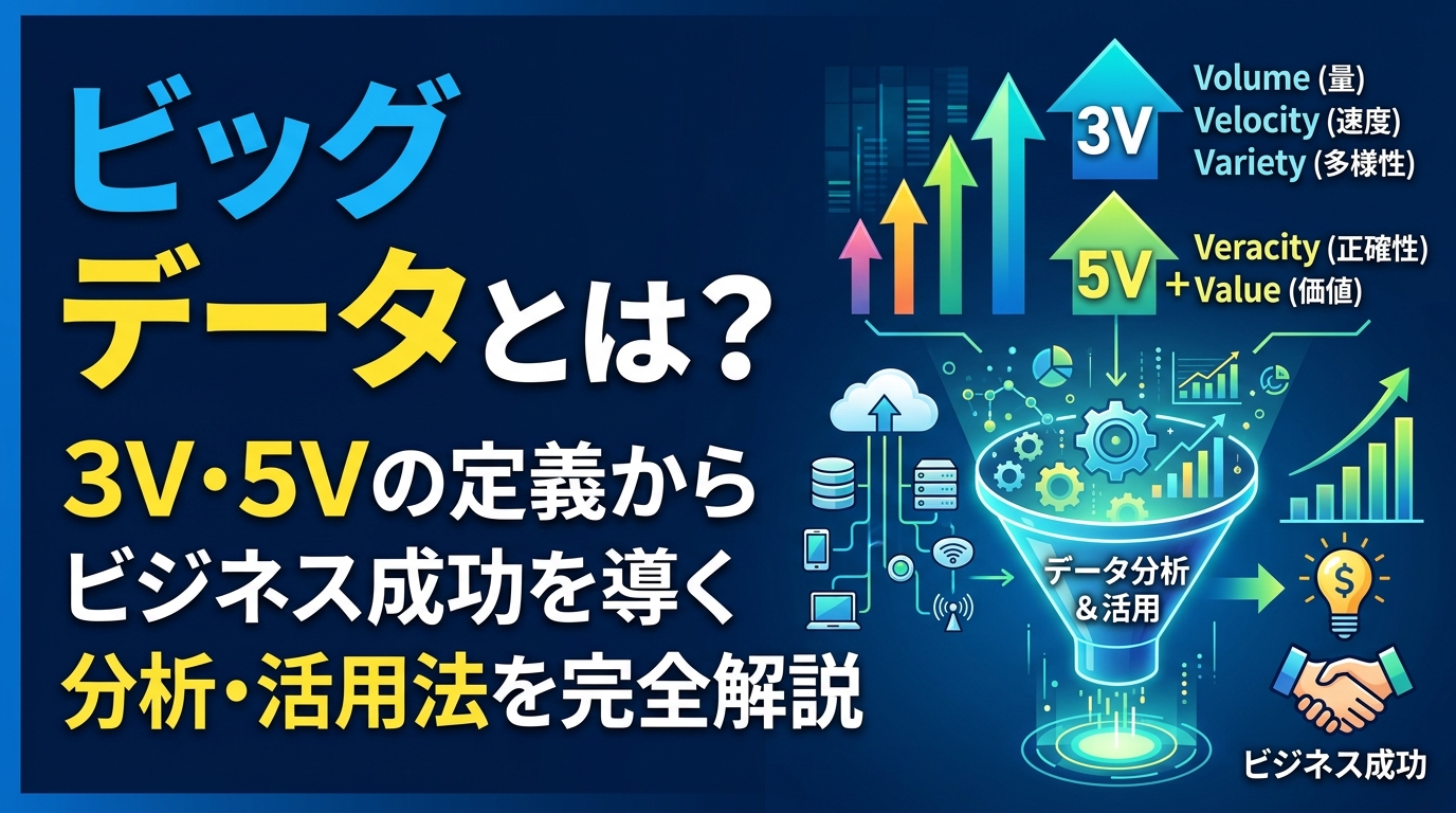 ビッグデータとは?3V・5Vの定義と活用事例7選で学ぶ分析手法【2026年版】