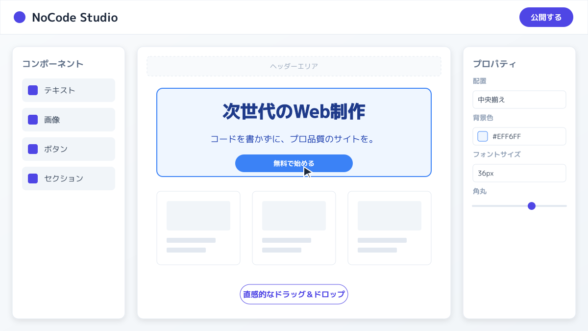 ノーコードツールの活用メリットの図解