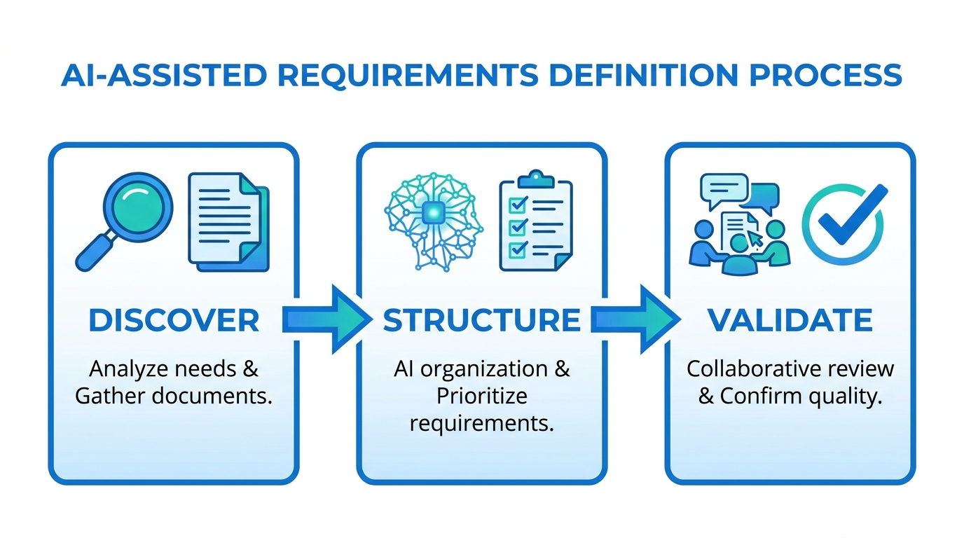 AI Requirements Workflow: 3 steps from Discover to Validate