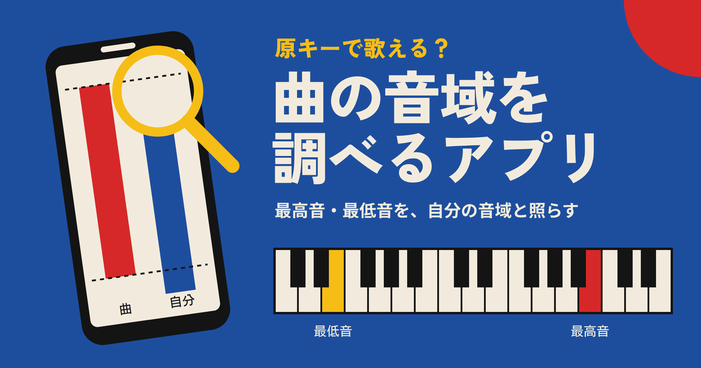 曲の音域を調べるアプリ|歌いたい曲を原キーで歌えるか確かめる方法